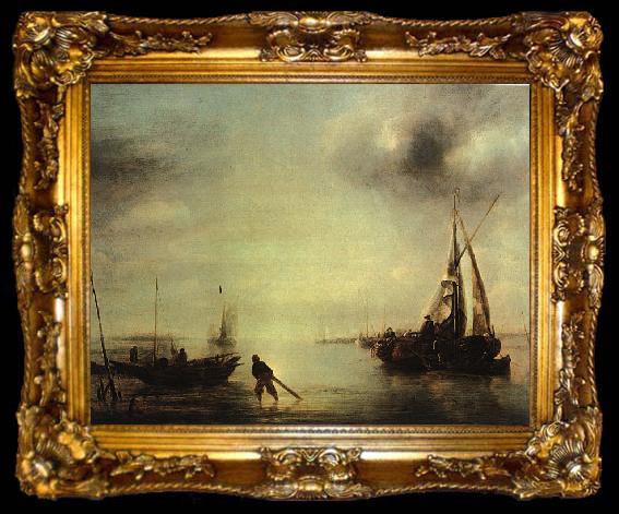 framed  Jan van de Cappelle Becalmed, ta009-2
